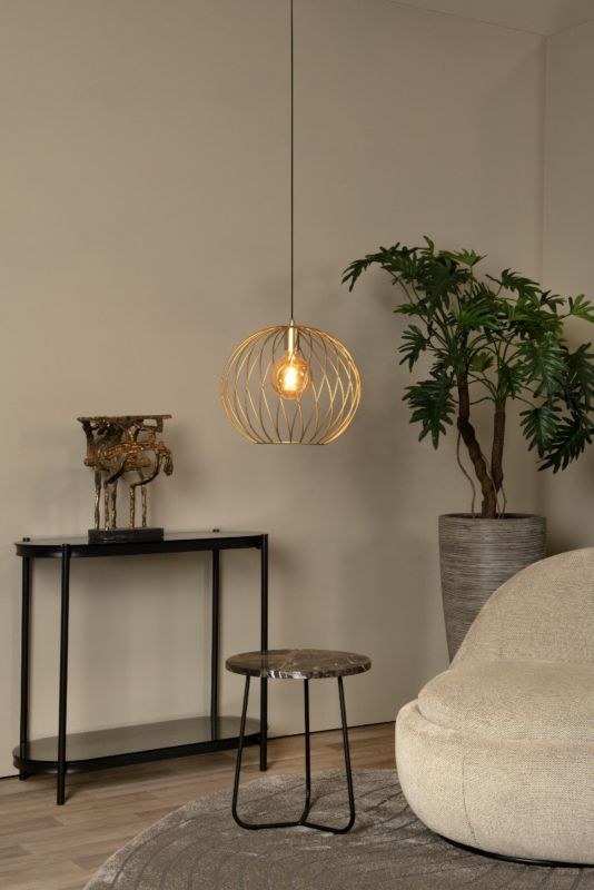 Lampa wisząca Lucide Danza 1521 mosiężna okrągła 40 cm nad stół 1xE27 x 40W 1 szt.