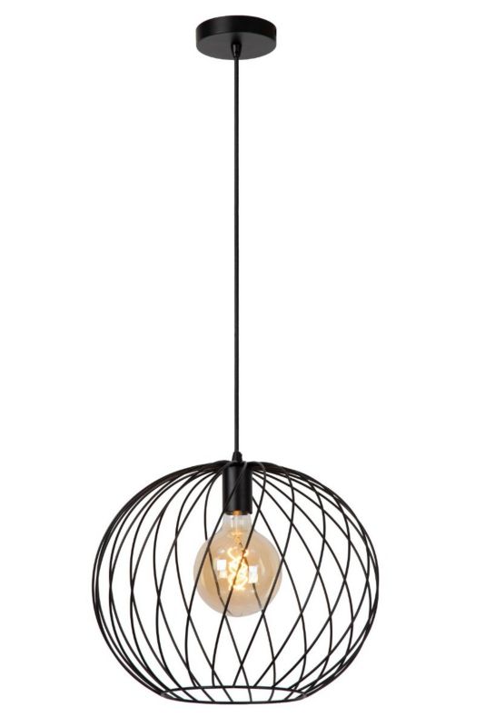 Lampa wisząca Lucide Danza 1538 czarna szerokość 40 cm 1xE27 x 40W 1 szt.