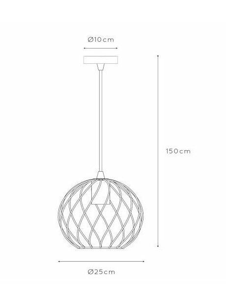 Lampa wisząca Lucide DANZA mosiężno-złota 1xE27x40W IP20 wym:155x25x25cm - 1 szt.