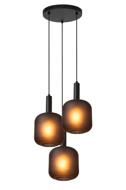 Lampa wisząca Lucide Eloise 2467 czarna nowoczesna 3xE27 x 40W 1 szt.