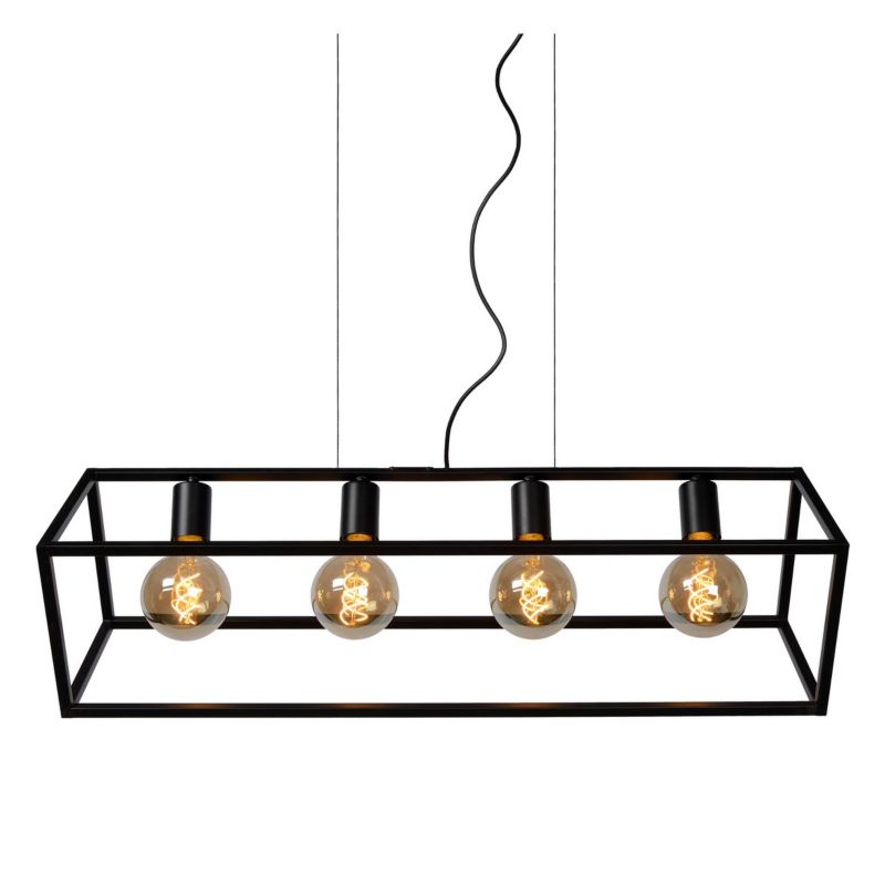 Lampa wisząca Lucide Fabian 0803 czarna minimalistyczna 4xE27 x 40W 1 szt.