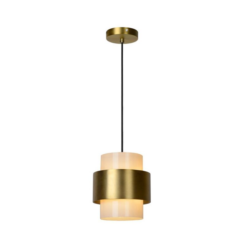 Lampa wisząca Lucide FIRMIN mosiężno-złota-biała 1xE27x40W IP20 wym:150x20x20cm - 1 szt.