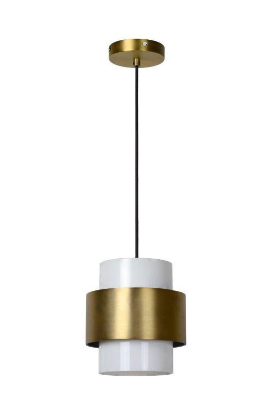 Lampa wisząca Lucide FIRMIN mosiężno-złota-biała 1xE27x40W IP20 wym:150x20x20cm - 1 szt.