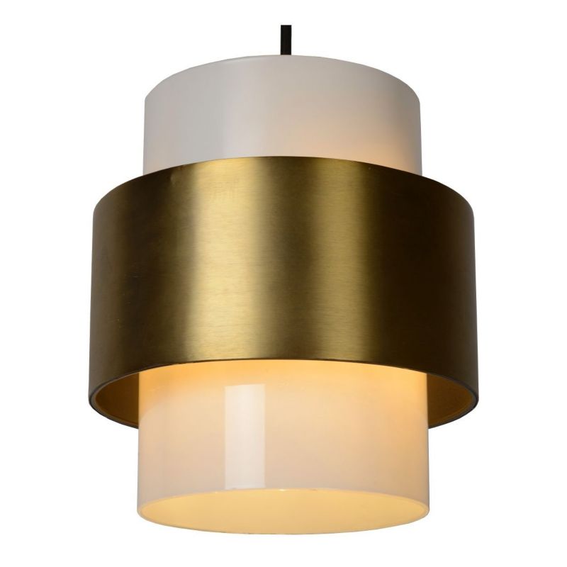 Lampa wisząca Lucide FIRMIN mosiężno-złota-biała 1xE27x40W IP20 wym:150x20x20cm - 1 szt.