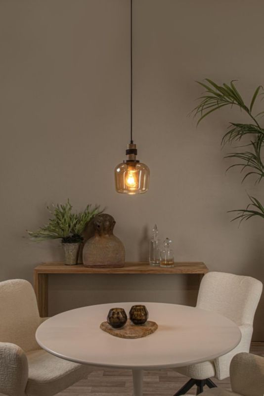 Lampa wisząca Lucide ILONA czarno-miodowy 1xE27x40W IP20 wym:161x18x18cm - 1 szt.