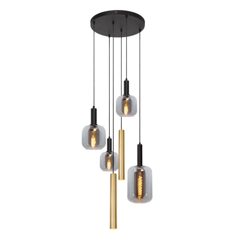 Lampa wisząca Lucide JOANET czarna 4xE27+GU10x40W IP20 wym:150x65x65cm - 1 szt.