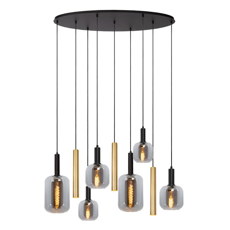 Lampa wisząca Lucide JOANET czarna 6xE27+GU10x40W IP20 wym:150x130x35cm - 1 szt.