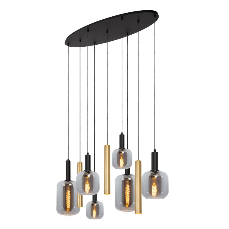 Lampa wisząca Lucide JOANET czarna 6xE27+GU10x40W IP20 wym:150x130x35cm - 1 szt.