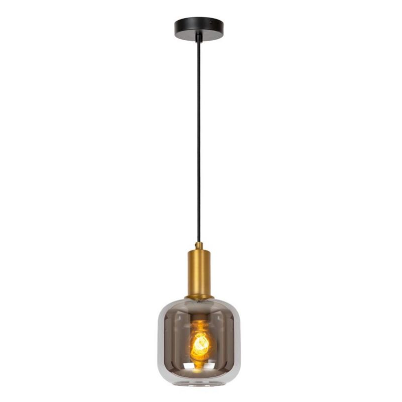 Lampa wisząca Lucide JOANET mosiężno-złota-szara 1xE27x40W IP20 wym:162x16x16cm - 1 szt.