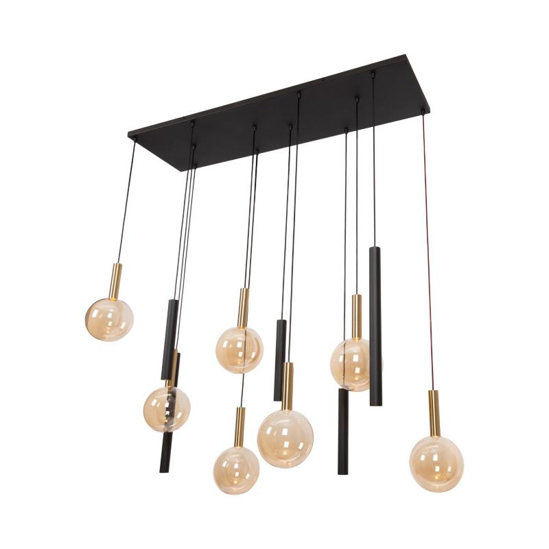 Lampa wisząca Lucide JOSIANE czarno-złota 12xG9+GU10x40W IP20 wym:200x143x3,5cm - 1 szt.