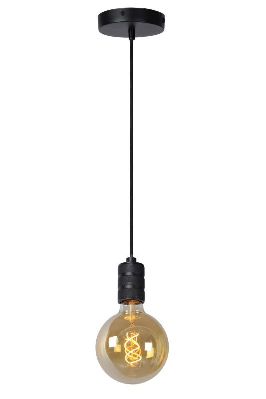 Lampa wisząca Lucide Jova czarna punktowa industrialna loft 1xE27 x 60W 1 szt.
