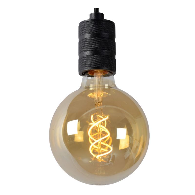 Lampa wisząca Lucide Jova czarna punktowa industrialna loft 1xE27 x 60W 1 szt.