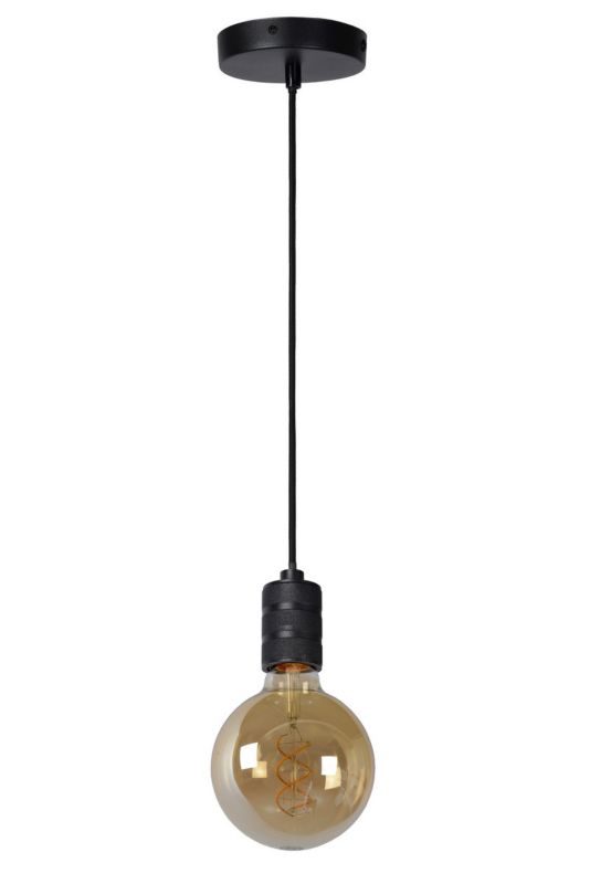 Lampa wisząca Lucide Jova czarna punktowa industrialna loft 1xE27 x 60W 1 szt.