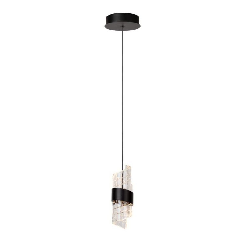 Lampa wisząca Lucide KLIGANDE czarna LED 7W biały ciepły 2700K 680lm IP20 wym:150x13x13cm - 1 szt.