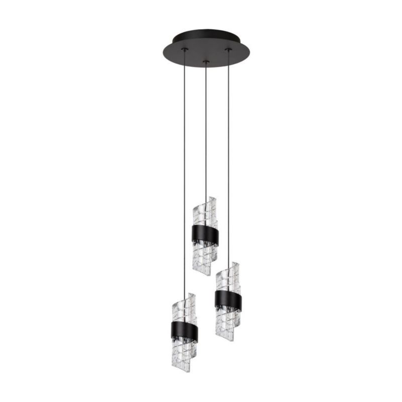 Lampa wisząca Lucide KLIGANDE czarna LED 7W biały ciepły 2700K 720lm IP20 wym:150x23x23cm - 1 szt.