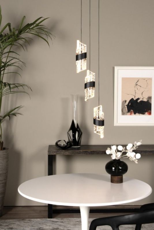 Lampa wisząca Lucide KLIGANDE czarna LED 7W biały ciepły 2700K 720lm IP20 wym:150x23x23cm - 1 szt.