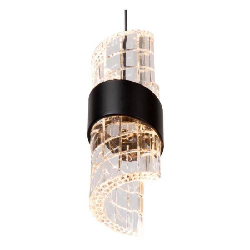 Lampa wisząca Lucide KLIGANDE czarna LED 7W biały ciepły 2700K 720lm IP20 wym:150x23x23cm - 1 szt.