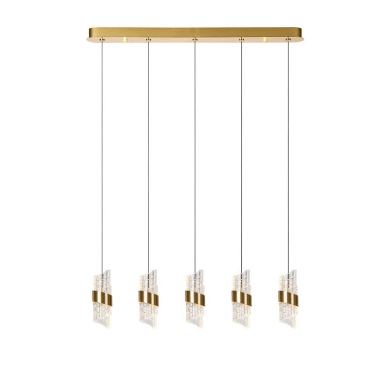 Lampa wisząca Lucide KLIGANDE złoto-odcienie złota LED 7W biały ciepły 2700K 720lm IP20 wym:150x82x8cm - 1 szt.