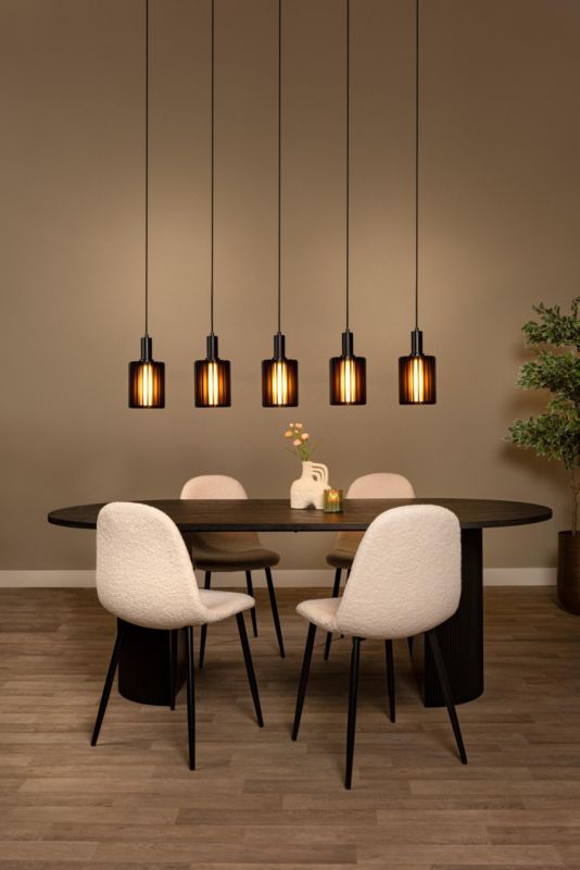 Lampa wisząca Lucide LAMBRES czarna 5xE27x40W IP20 wym:164x164x15cm - 1 szt.