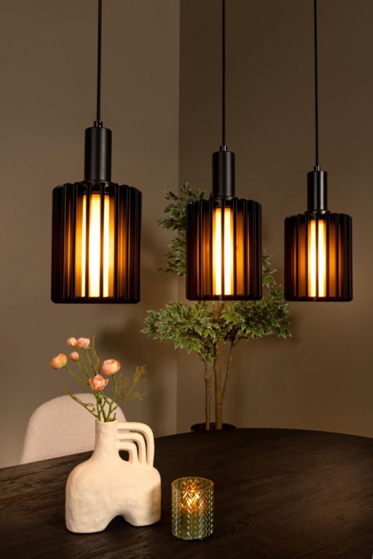 Lampa wisząca Lucide LAMBRES czarna 5xE27x40W IP20 wym:164x164x15cm - 1 szt.