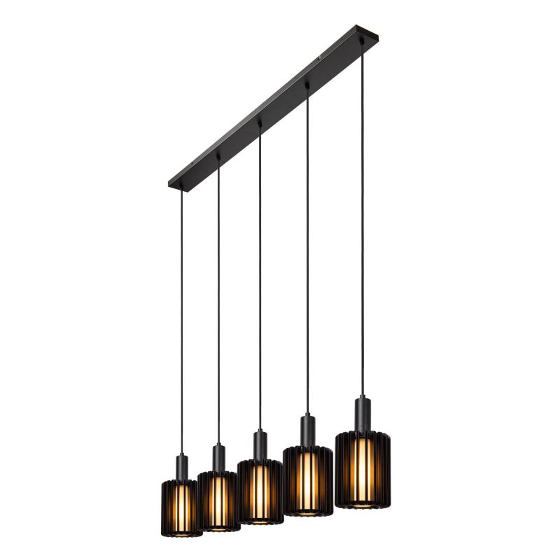 Lampa wisząca Lucide LAMBRES czarna 5xE27x40W IP20 wym:164x164x15cm - 1 szt.