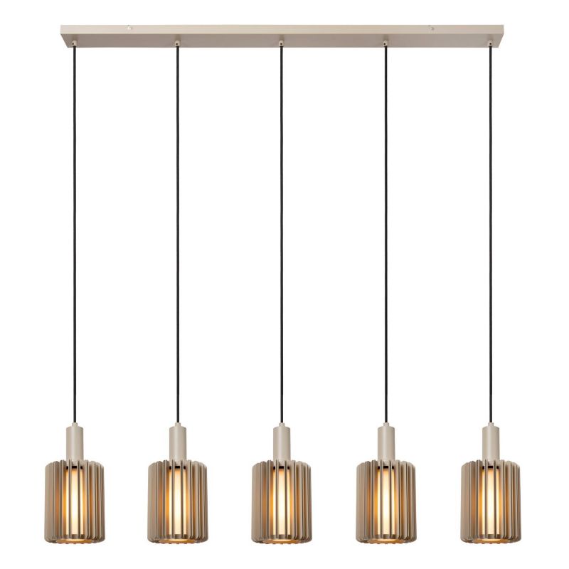 Lampa wisząca Lucide LAMBRES taupe 5xE27x40W IP20 wym:164x164x15cm - 1 szt.