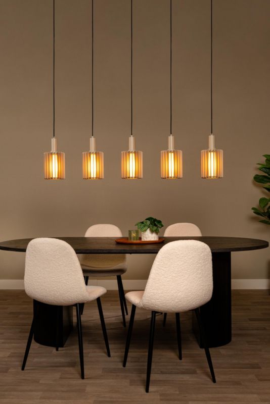 Lampa wisząca Lucide LAMBRES taupe 5xE27x40W IP20 wym:164x164x15cm - 1 szt.