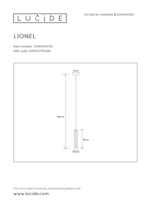 Lampa wisząca Lucide Lionel czarna punktowa 1xE27 x 40W 1 szt.