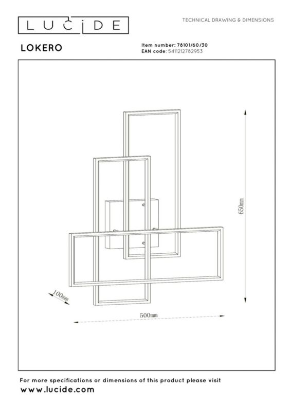 Lampa wisząca Lucide LOKERO czarna LED 60W 2700-4000K 2000lm IP20 - 1 szt.