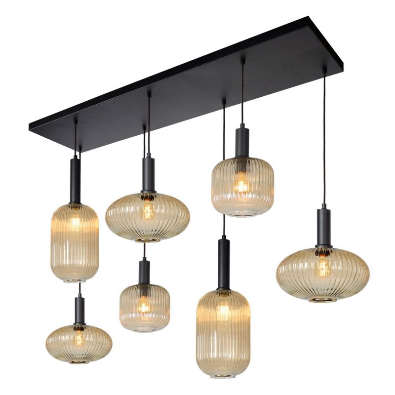 Lampa wisząca Lucide Maloto złoto-odcienie złota nowoczesna 7xE27 x 40W 1 szt.