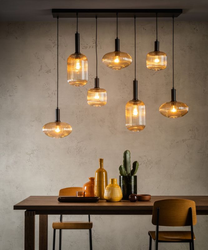 Lampa wisząca Lucide Maloto złoto-odcienie złota nowoczesna 7xE27 x 40W 1 szt.
