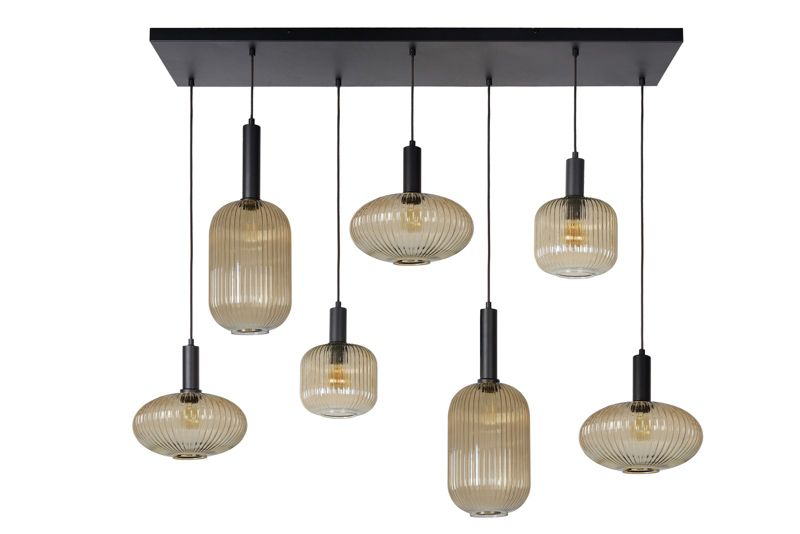 Lampa wisząca Lucide Maloto złoto-odcienie złota nowoczesna 7xE27 x 40W 1 szt.