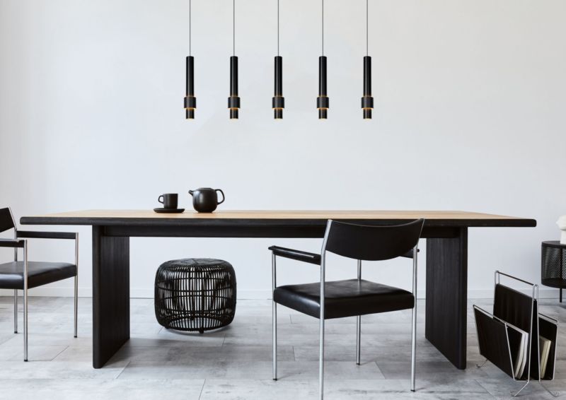 Lampa wisząca Lucide Margary czarna tuby wbudowany LED 22W 1 szt.