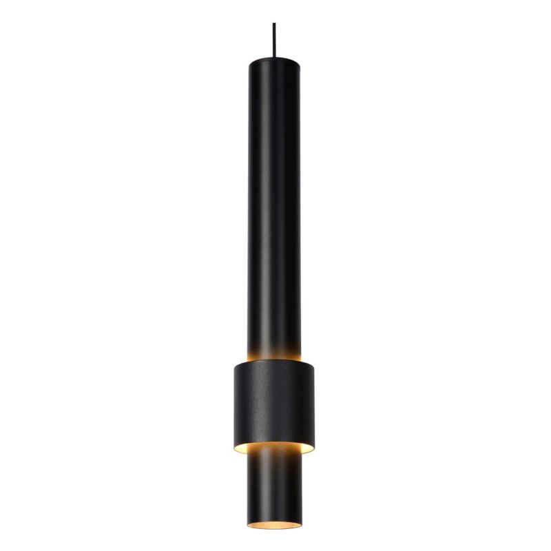 Lampa wisząca Lucide Margary czarna tuby wbudowany LED 22W 1 szt.