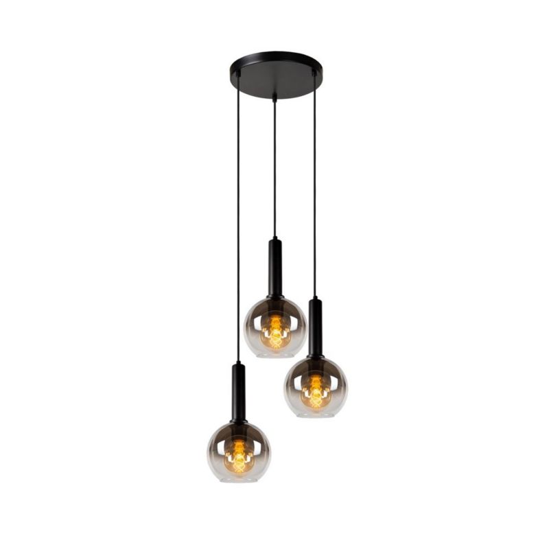 Lampa wisząca Lucide MARIUS czarna 3xE27x40W IP20 wym:150x48,5x48,5cm - 1 szt.