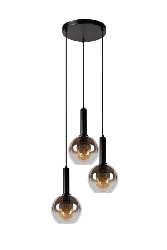 Lampa wisząca Lucide MARIUS czarna 3xE27x40W IP20 wym:150x48,5x48,5cm - 1 szt.
