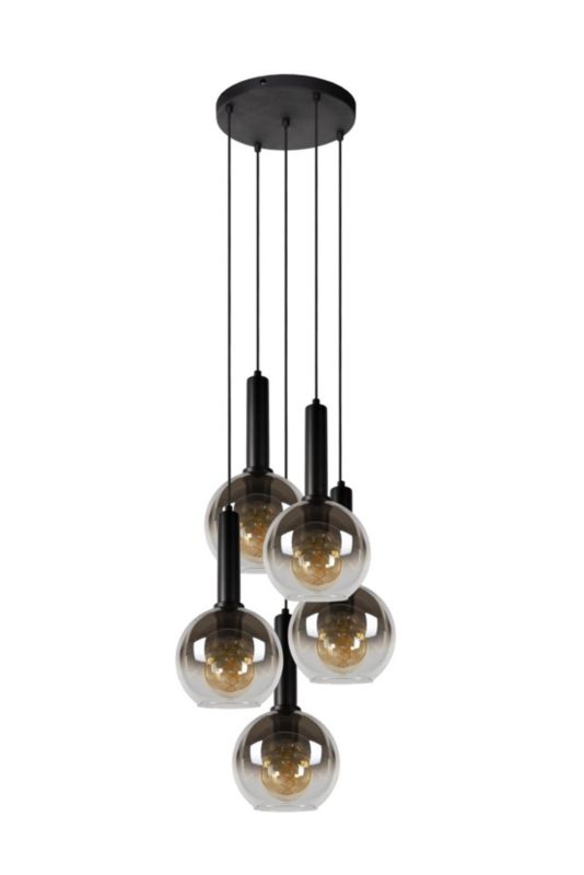 Lampa wisząca Lucide MARIUS czarna 5xE27x40W IP20 wym:150x55x55cm - 1 szt.