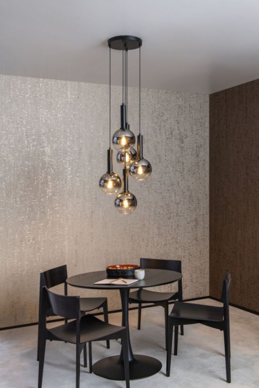 Lampa wisząca Lucide MARIUS czarna 5xE27x40W IP20 wym:150x55x55cm - 1 szt.