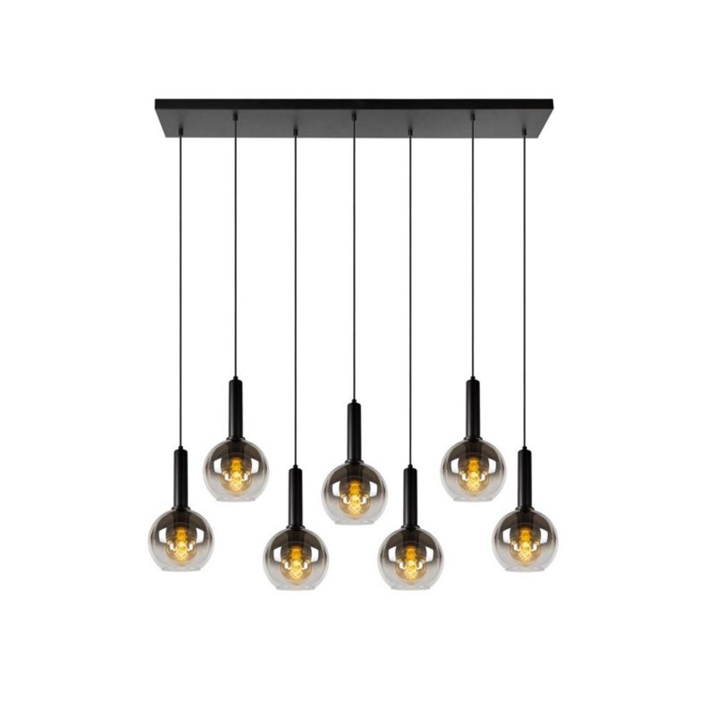 Lampa wisząca Lucide MARIUS czarna 7xE27x40W IP20 wym:150x130x30cm - 1 szt.