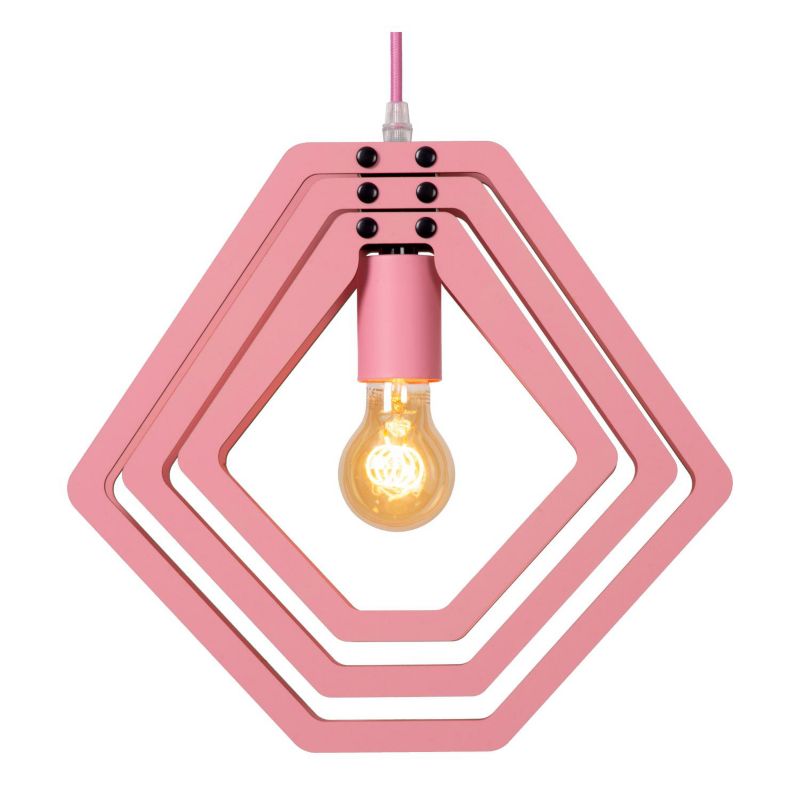 Lampa wisząca Lucide MAURO różowa 1xE27x40W IP20 wym:100x33,5x33,5cm - 1 szt.