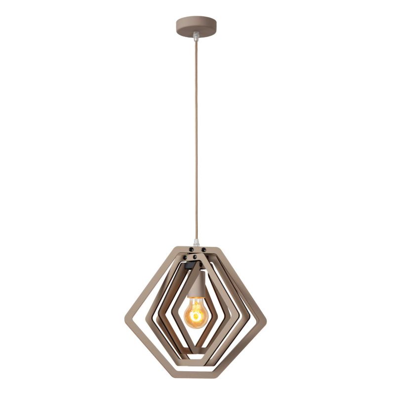 Lampa wisząca Lucide MAURO taupe 1xE27x40W IP20 wym:100x33,5x33,5cm - 1 szt.