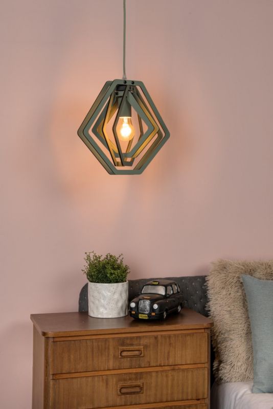 Lampa wisząca Lucide MAURO zielona 1xE27x40W IP20 wym:100x33,5x33,5cm - 1 szt.
