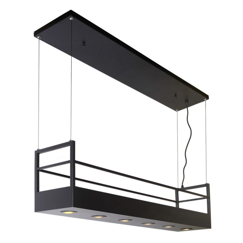 Lampa wisząca Lucide Miravelle czarna do kuchni 6xGU10 x 40W 1 szt.