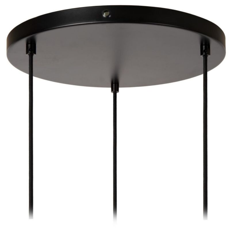 Lampa wisząca Lucide MONSARAZ zielono-bursztynowy-czarna 3xE27x40W IP20 wym:150x55x55cm - 1 szt.