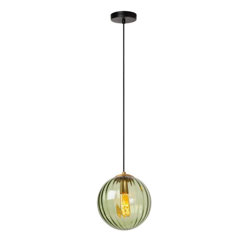 Lampa wisząca Lucide MONSARAZ zielono-czarna 1xE27x40W IP20 wym:161x25x25cm - 1 szt.