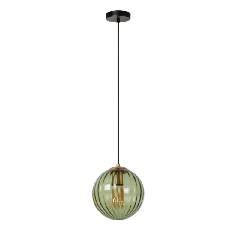 Lampa wisząca Lucide MONSARAZ zielono-czarna 1xE27x40W IP20 wym:161x25x25cm - 1 szt.
