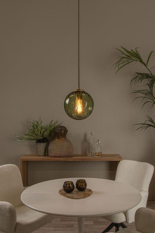 Lampa wisząca Lucide MONSARAZ zielono-czarna 1xE27x40W IP20 wym:161x25x25cm - 1 szt.