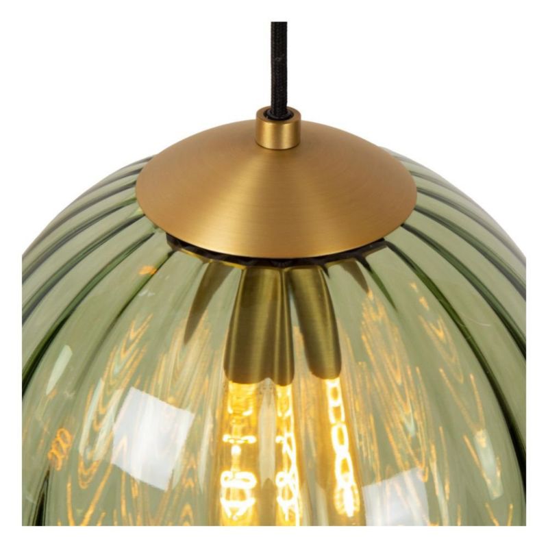 Lampa wisząca Lucide MONSARAZ zielono-czarna 1xE27x40W IP20 wym:161x25x25cm - 1 szt.