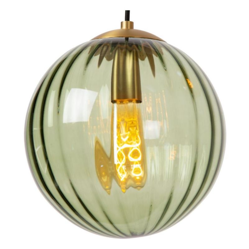 Lampa wisząca Lucide MONSARAZ zielono-czarna 1xE27x40W IP20 wym:161x25x25cm - 1 szt.
