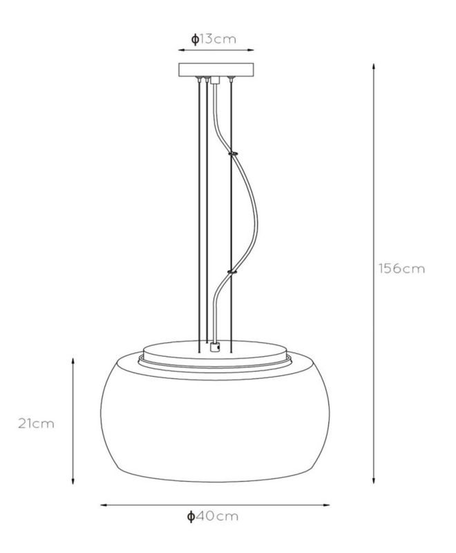 Lampa wisząca Lucide OLIVIA czarna 3xE27x40W IP20 wym:170x40x40cm - 1 szt.